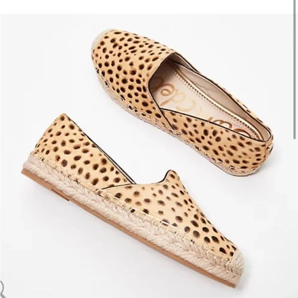 Sam‎ Edelman Kesia Espadrilles in Leopard with Jute Soles Size 6 NWOB